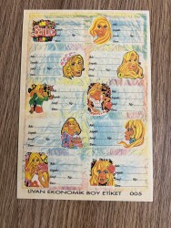 90’lar Vintage Barbie Temalı Defter Etiketleri AOB6228 - Gökçekoleksiyon