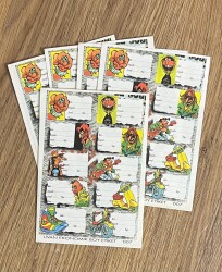 90’lar Vintage Punk Temalı Okul Etiketleri AOB6230 - Gökçekoleksiyon