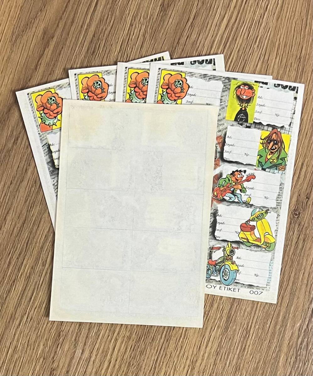 90’lar Vintage Punk Temalı Okul Etiketleri AOB6230 - 2