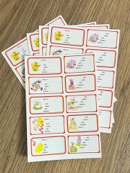 90’lar Vintage Sevimli Hayvan Temalı Okul Etiketleri AOB6233 - Gökçekoleksiyon