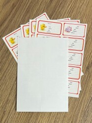90’lar Vintage Sevimli Hayvan Temalı Okul Etiketleri AOB6233 - 1