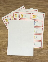 90’lar Vintage Sevimli Hayvan Temalı Okul Etiketleri AOB6234 - 2