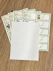 90’lar Vintage Sevimli Hayvan ve Çocuk Temalı Okul Etiketleri AOB6232 - 2
