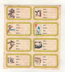 90’lar Vintage Sporcu Temalı Defter Etiketleri – “Muscle, Karate, Futbol, Yelken” AOB6125 - 3