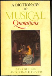 A Dictionary of Musical Quotations NDR89062 - Gökçekoleksiyon
