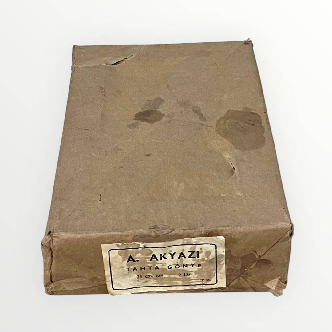 A.Akyazı Tahta Gönye 26cm 60 Derece.Tam Dolu Kutu AOB4893 - 1