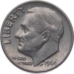 ABD 1 Dime 1966 *Roosevelt Dime* ÇÇT YMP11110 - 3