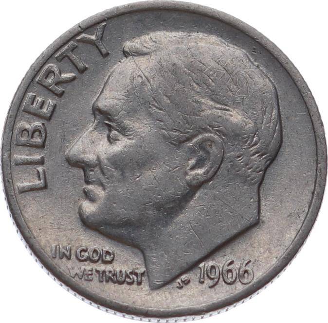 ABD 1 Dime 1966 *Roosevelt Dime* ÇÇT YMP11110 - 3