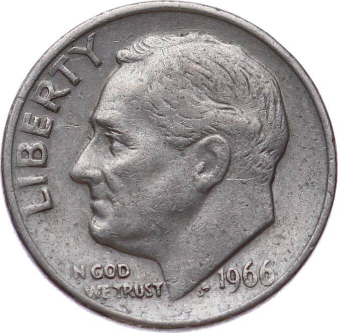 ABD 1 Dime 1966 *Roosevelt Dime* ÇÇT YMP11114 - 1