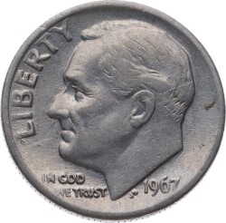 ABD 1 Dime 1967 *Roosevelt Dime* ÇÇT YMP11108 - Gökçekoleksiyon
