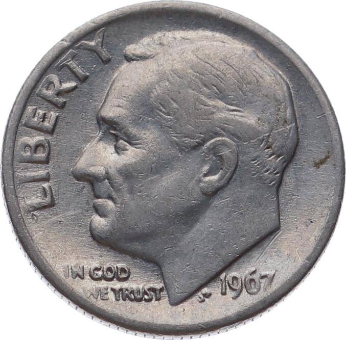 ABD 1 Dime 1967 *Roosevelt Dime* ÇÇT YMP11108 - 3