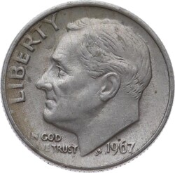 ABD 1 Dime 1967 *Roosevelt Dime* ÇÇT YMP11109 - Gökçekoleksiyon
