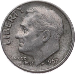 ABD 1 Dime 1967 *Roosevelt Dime* ÇÇT YMP11115 - Gökçekoleksiyon