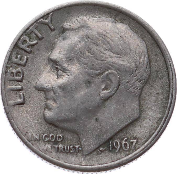 ABD 1 Dime 1967 *Roosevelt Dime* ÇÇT YMP11115 - 1