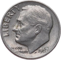 ABD 1 Dime 1967 *Roosevelt Dime* ÇÇT YMP11116 - Gökçekoleksiyon