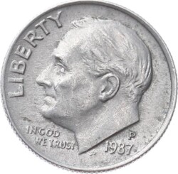 ABD 1 Dime 1987 (P) ÇÇT Roosevelt YMP11002 - 2