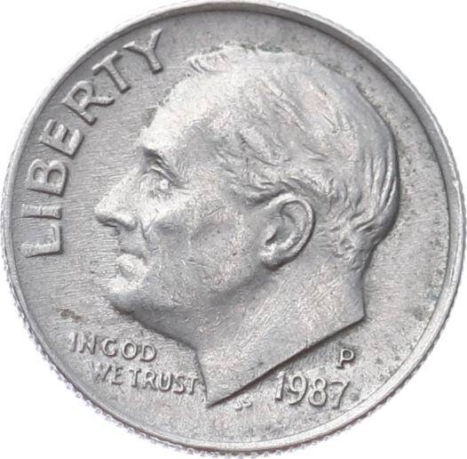 ABD 1 Dime 1987 (P) ÇÇT Roosevelt YMP11002 - 2