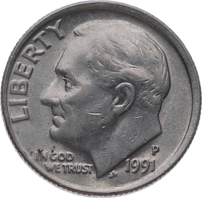 ABD 1 Dime 1991 *Roosevelt Dime* ÇÇT YMP11124 - 1