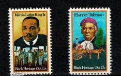 ABD Black Heritage Serisi Harriet Tubman (13c) ve Martin Luther King (15c) Posta Pulları - 2 Adet Lot PPT2990 - Gökçekoleksiyon