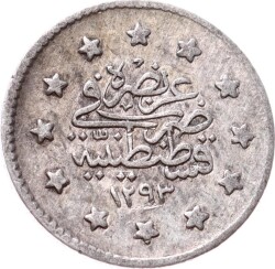 Abdülhamid 1 Kuruş 1293/23 Gümüş - ÇT OMP3296 #346 - 2