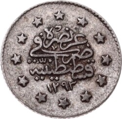 Abdülhamid 1 Kuruş 1293/28 Gümüş - ÇÇT OMP3193 - 2