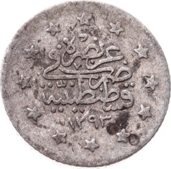 Abdülhamid 1 Kuruş 1293/28 Gümüş - ÇT+ OMP3301 #360 - 2
