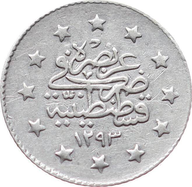 Abdülhamid 1 Kuruş 1293/30 Kulpsuz ÇÇT OMP2977 - 2