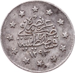 Abdülhamid 1 Kuruş 1293/29 Gümüş - ÇÇT OMP3304 #386 - 2