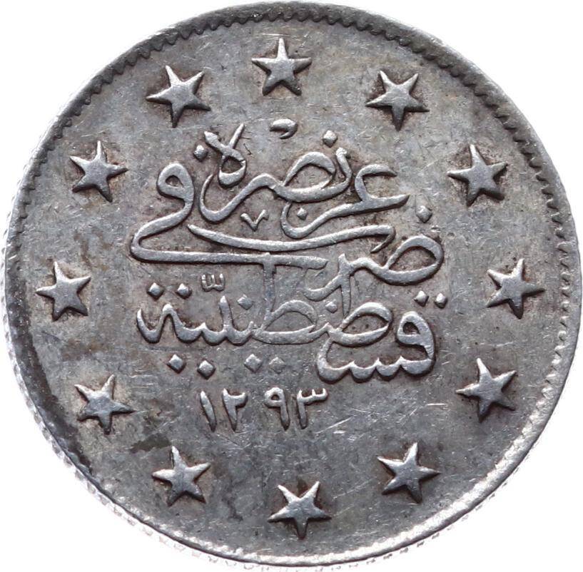 Abdülhamid 2 Kuruş 1293/24 Gümüş ÇÇT OMP2272 - 2