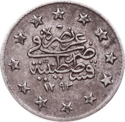 Abdülhamid 2 Kuruş 1293/24 Gümüş - ÇÇT OMP3272 #275 - 2