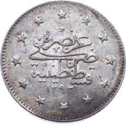 Abdülhamid 2 Kuruş 1293/27 Gümüş ÇÇT+ OMP2554 - 2