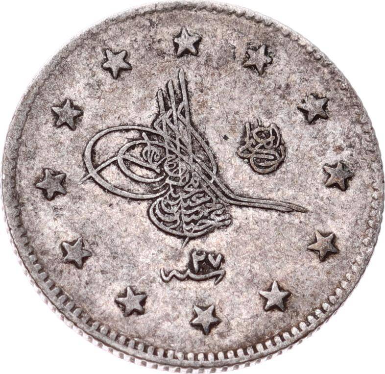 Abdülhamid 2 Kuruş 1293/27 Gümüş - ÇÇT OMP3188 - 3