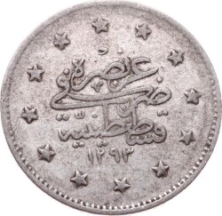 Abdülhamid 2 Kuruş 1293/28 Gümüş - ÇT OMP3277 #201 - 2