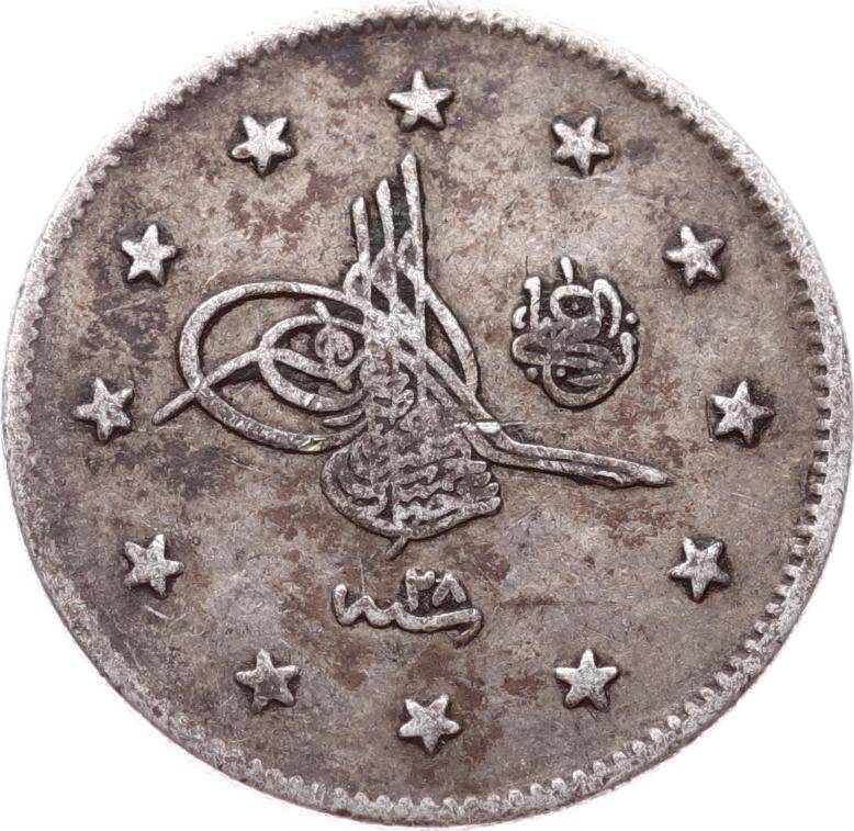 Abdülhamid 2 Kuruş 1293/28 Gümüş - ÇT+ OMP3278 #213 - 1