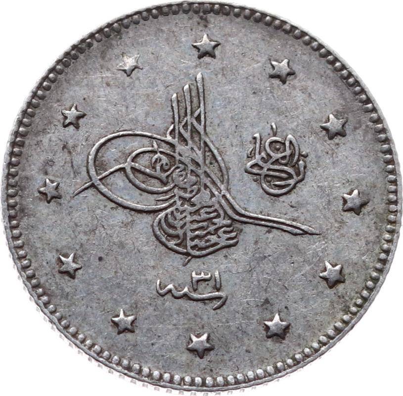 Abdülhamid 2 Kuruş 1293/31 Gümüş ÇA OMP2270 - 1