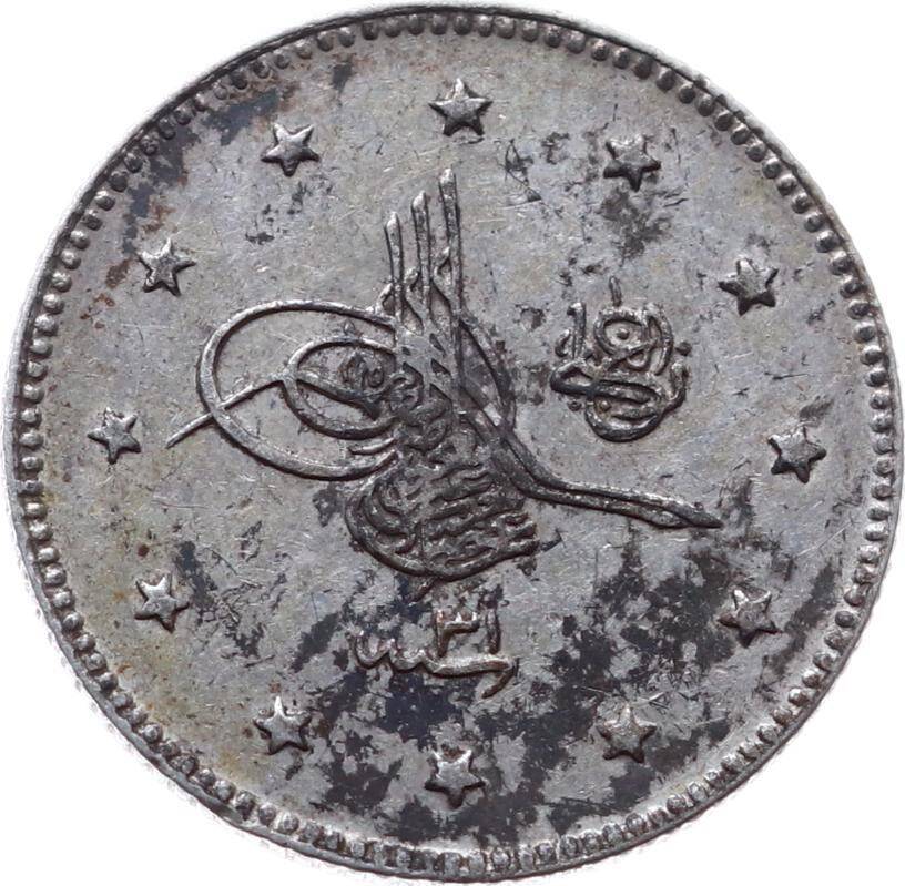 Abdülhamid 2 Kuruş 1293/31 Gümüş ÇİL OMP2271 - 1