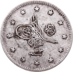 Abdülhamid 2 Kuruş 1293/33 Gümüş - ÇÇT OMP3282 #262 - Gökçekoleksiyon