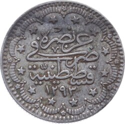 Abdülhamid 5 Kuruş 1293/33 Gümüş ÇA OMP2326 - 2