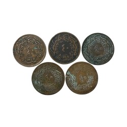Abdülmecid 1255/18,19,20,21,22 40 Para Temiz OMP3152 - 2