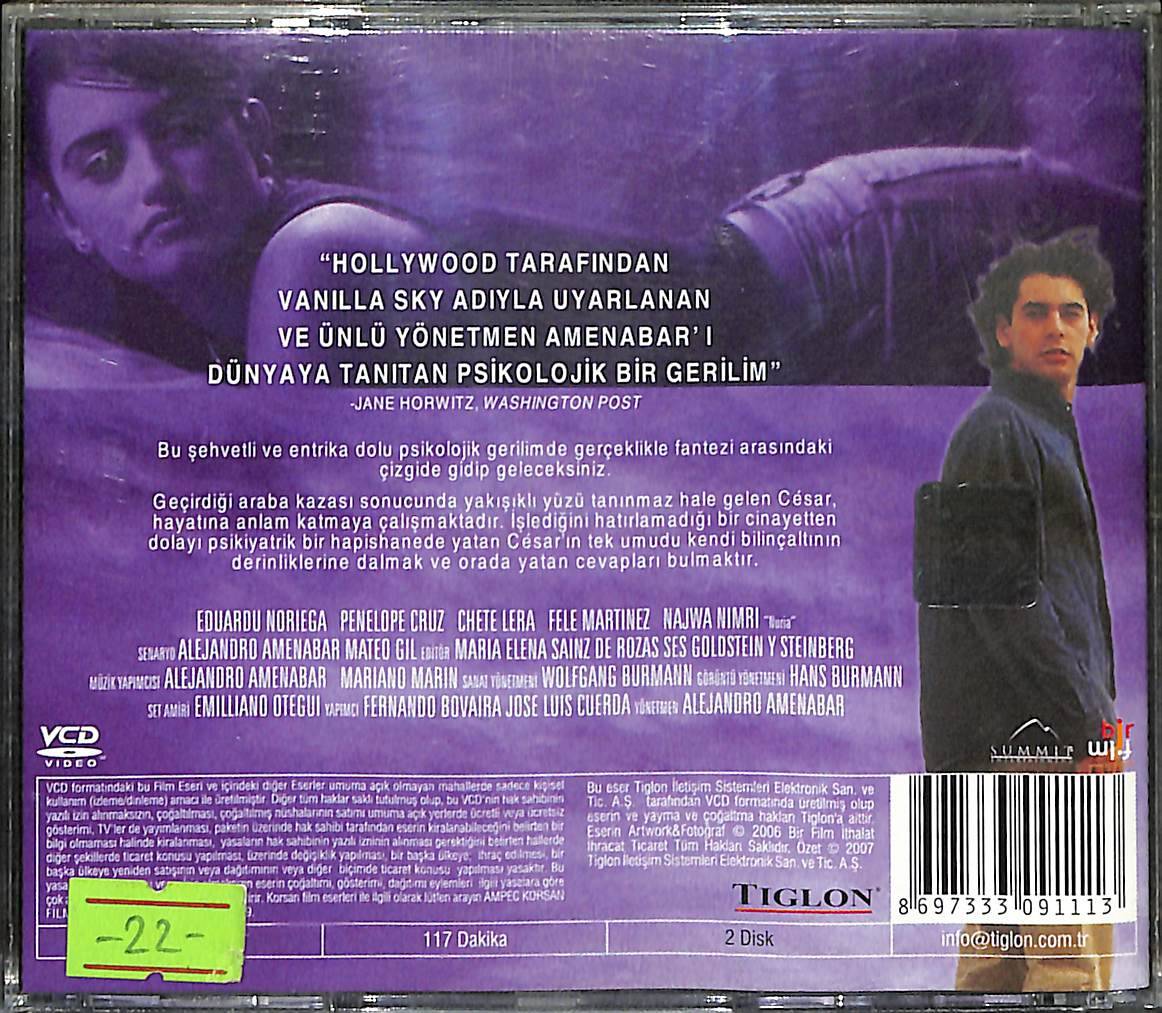 Aç Gözünü - Open Your Eyes (1997) Orjinal VCD Film ' Eduardo Noriega - Penelope Cruz ' VCD27867 - 2