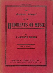 Academic Manual Of The Rudiments Of Music NDR91242 - Gökçekoleksiyon
