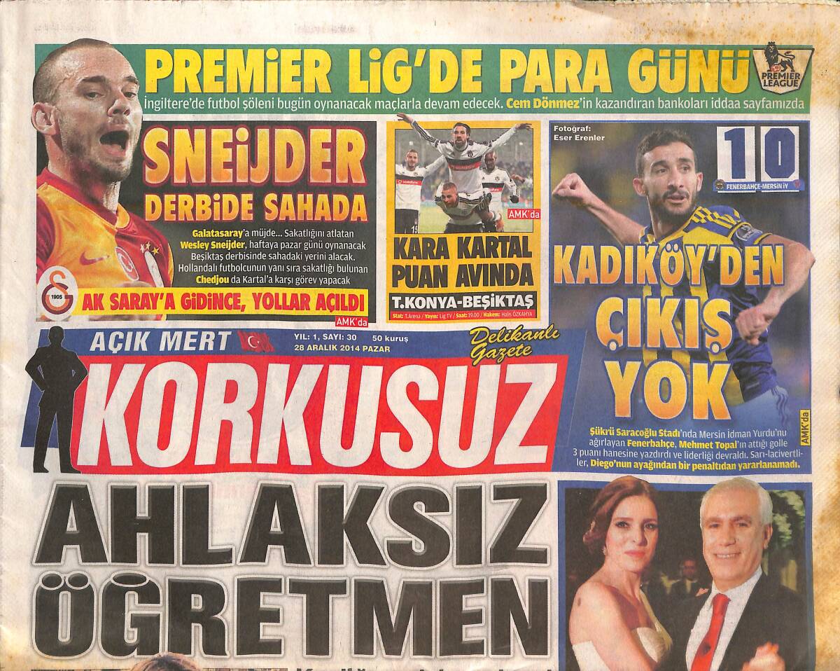 Açık Mert Korkusuz 28 Aralık 2014 - Sneijder Derbide Sahada - Hande Yener Yılbaşını Neden Sevmiyor? GZ136942 - 1