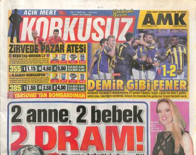 Açık Mert Korkusuz Gazetesi 1 Şubat 2015 - Bülent Ersoya Müşteri Şoku - Demir Gibi Fenerbahçe GZ113274 - 1