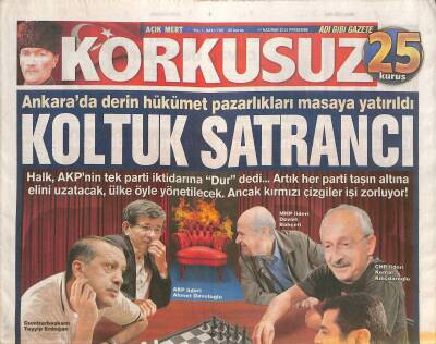 Açık Mert Korkusuz Gazetesi 11 Haziran 2015 - Ankarada Derin Hükümet Pazarlıkları Masaya Yatırıldı GZ124454 - 1