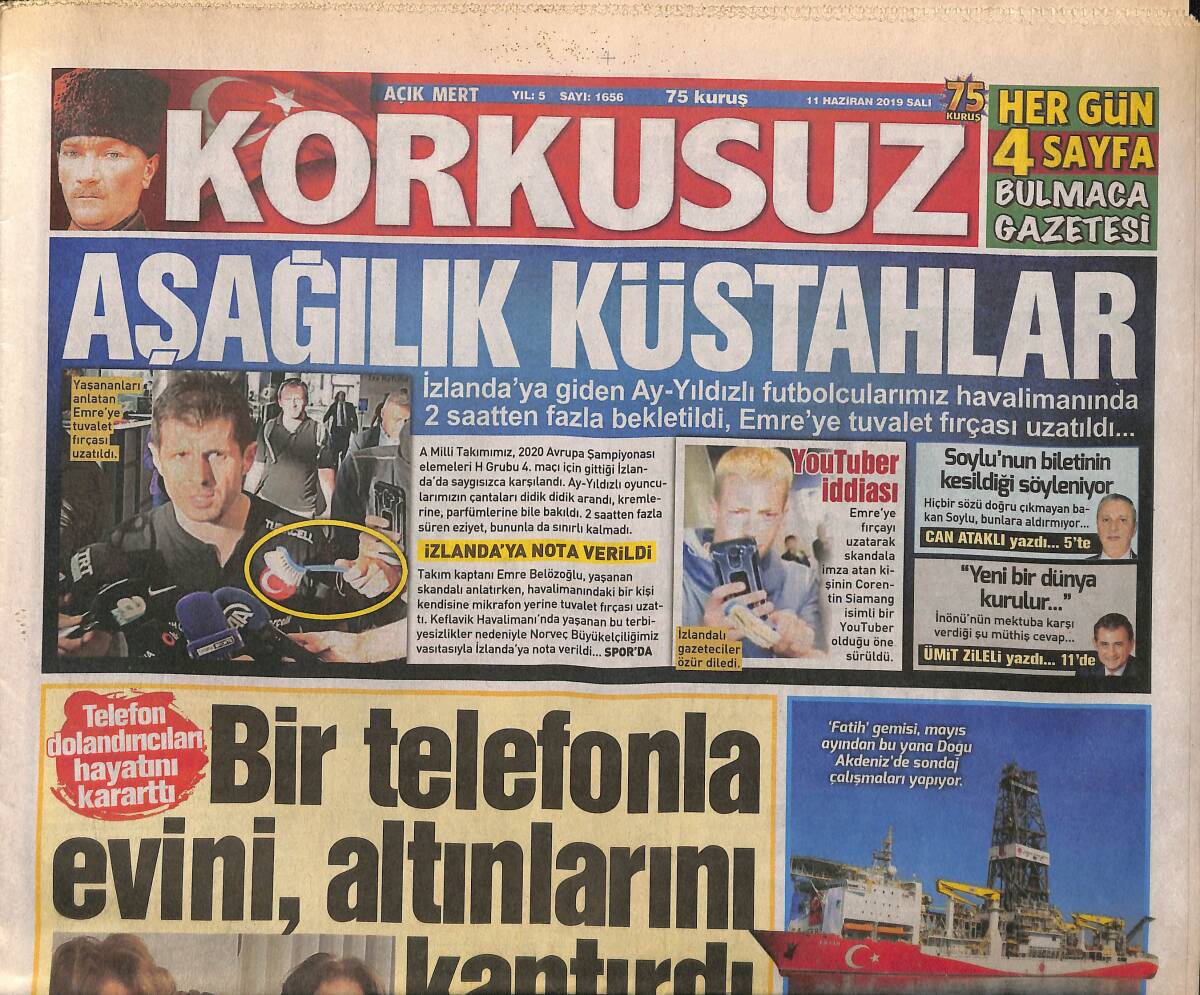 Açık Mert Korkusuz Gazetesi 11 Haziran 2019 - Bir Telefonla Evini Ve Altınlarını Kaptırdı - İmamoğlu Ve Binali Yıldırım karşı Karşıya Geliyor GZ154343 - 1