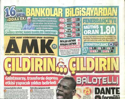 Açık Mert Korkusuz Gazetesi 18 Ağustos 2015 - Galatasaray,Transferde Deprem Etkisi Yapacak Yıldızı Belirledi GZ105537 - 1
