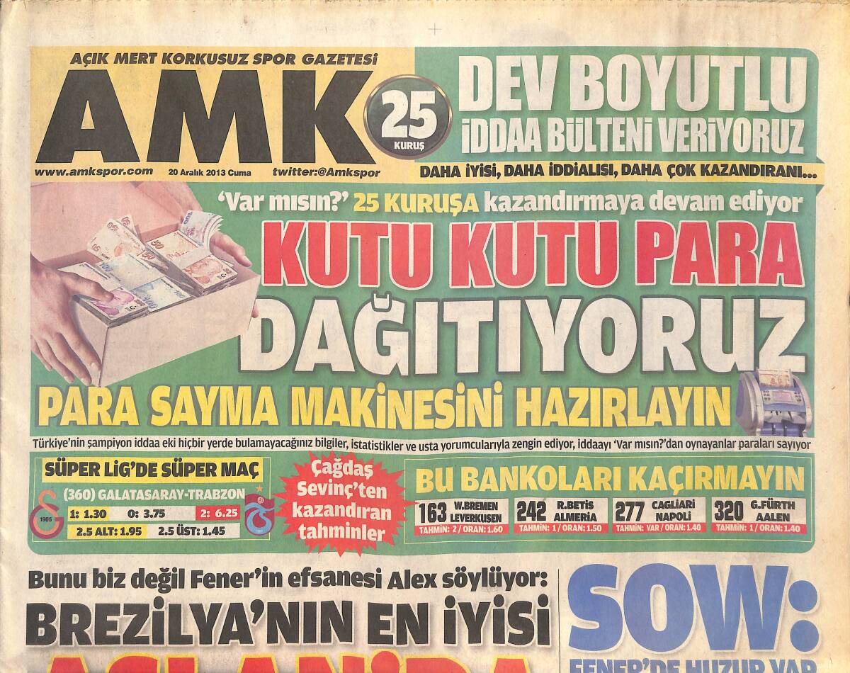Açık Mert Korkusuz Gazetesi 20 Aralık 2013 - Drogba'dan Mourinho'ya Büyük Övgü - Hakan Çalhanoğlu: Şampiyon Cimbom! GZ136623 - 1