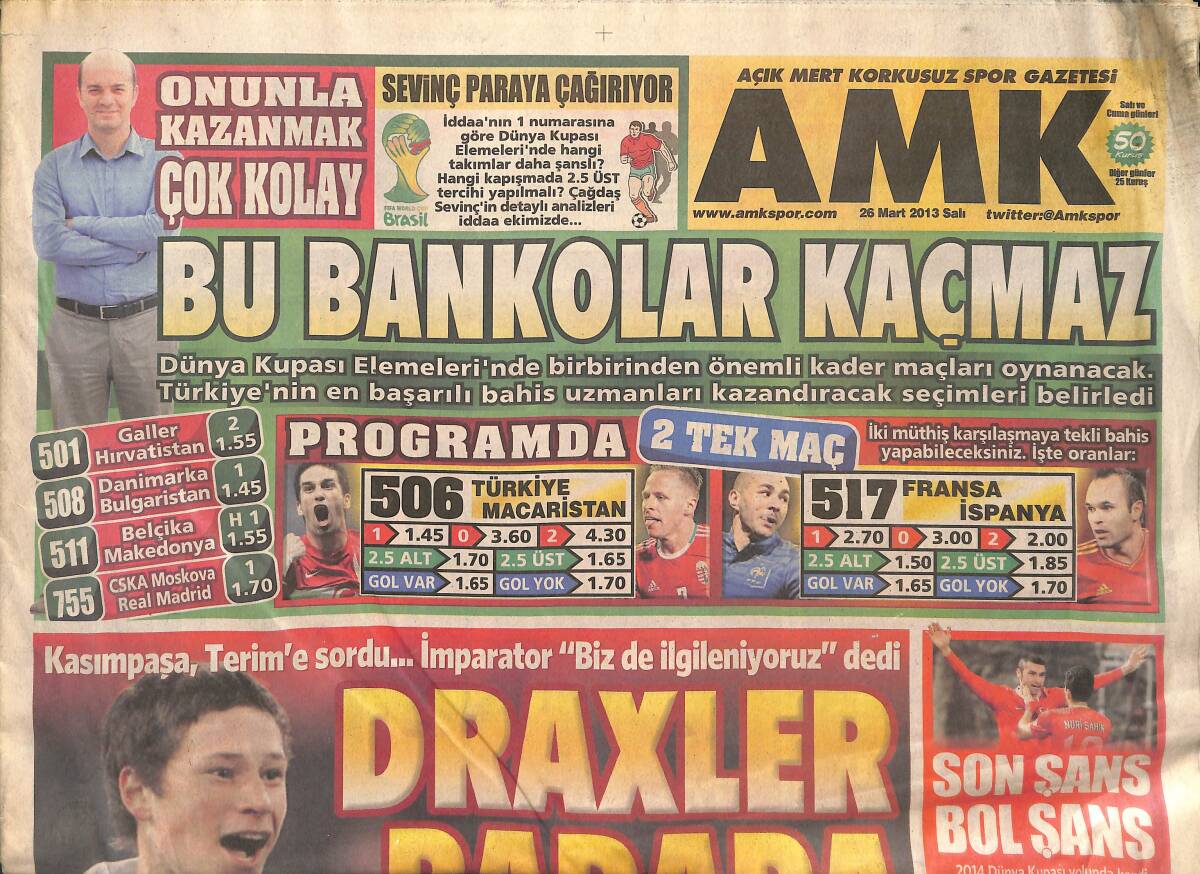 Açık Mert Korkusuz Gazetesi 26 Mart 2013 - Draxler Radara Takıldı - Ronaldo Uçtu Real Madrid Kızdı! GZ136631 - 1