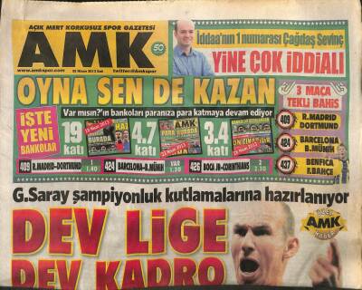 Açık Mert Korkusuz Gazetesi 30 Nisan 2013 - Galatasaray Şampiyonluk Kutlamalarına Hazırlanıyor GZ107617 - 1