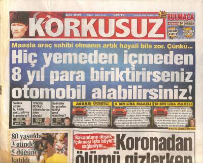 Açık Mert Korkusuz Gazetesi 5 Eylül 2020 - Dünyaca Ünlü Şarkıcı Mariah Careyin Milyon Dolarlık Karantina Evi GZ124478 - 1